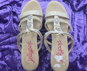 Jellypop Beige and Cream Strappy Sandals